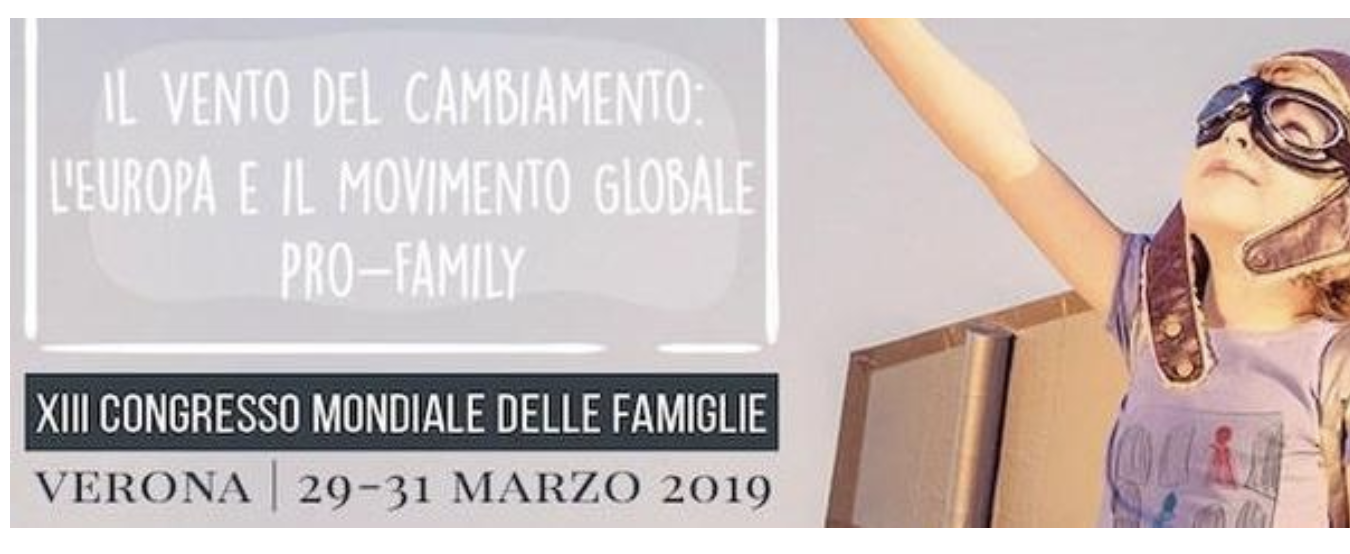 Il manifesto del XIII Congresso mondiale delle famiglie che si terrà a Verona dal 29 al 31 marzo